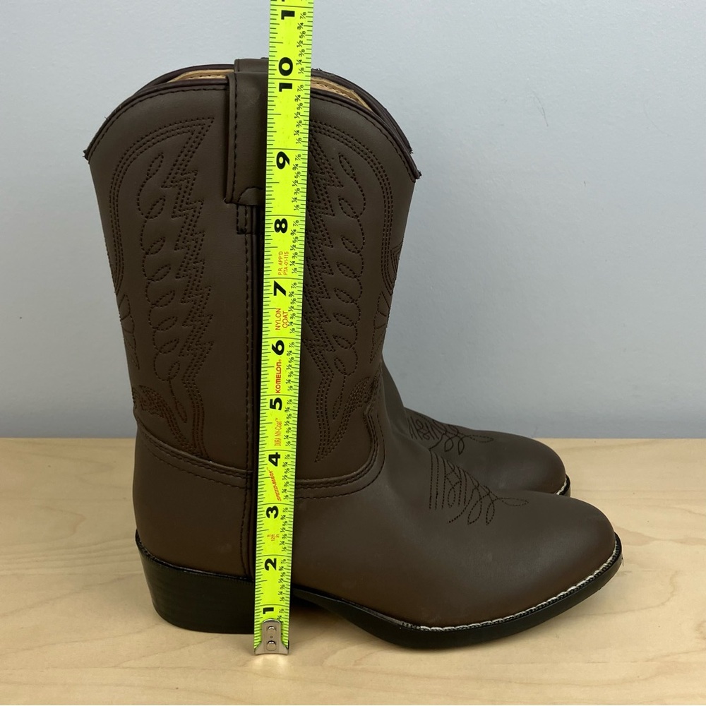 Durango Kids Size 3.0 D Distress Brown Western Cowboy Boots Pull On - Picture 13 of 13